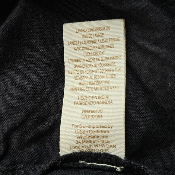 Vintage Free People Rhiannon Black Boho Tunic Mini Dress Size Small - Picture 5 of 11